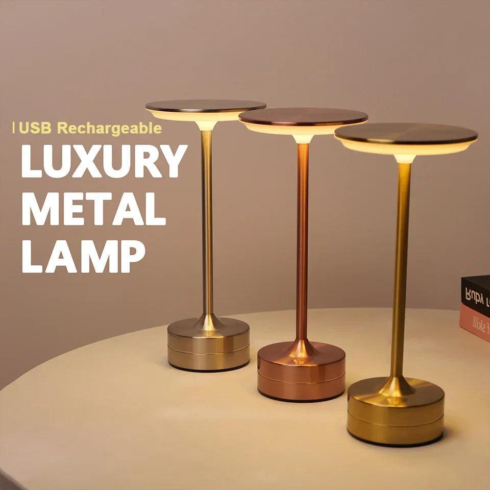 Touch Sensor LED Table Lamp – USB Rechargeable Portable Night Light for Bedroom & Living Spaces