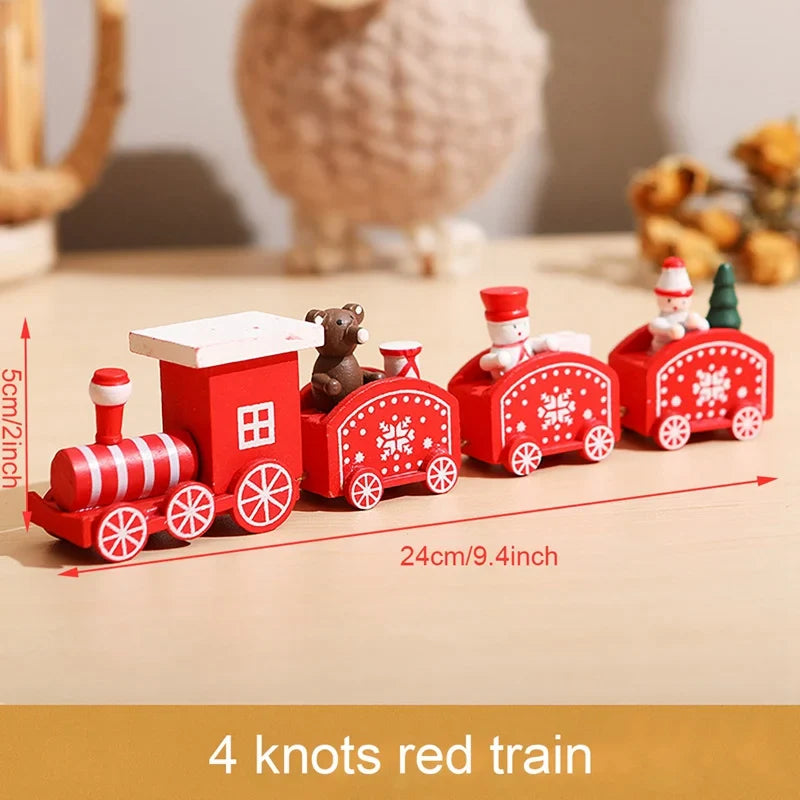 Christmas Train Decorations – Festive Wooden & Plastic Xmas Ornaments for Home & Tabletop