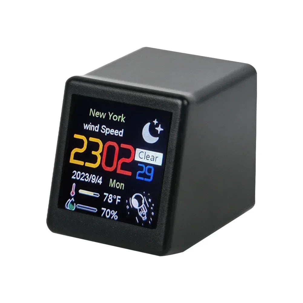WiFi Digital Weather Station & Alarm Clock – Smart Temperature, Humidity & Forecast Display