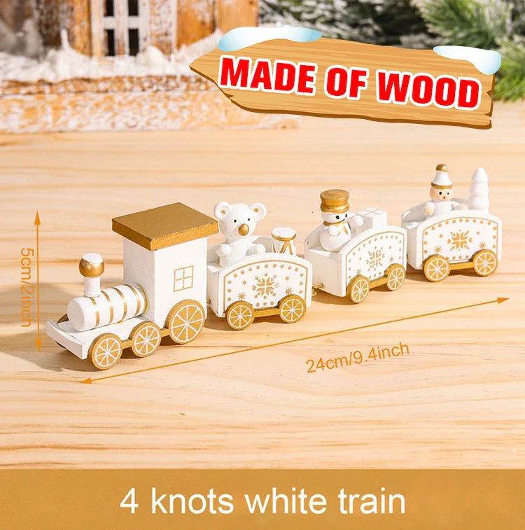 Christmas Train Decorations – Festive Wooden & Plastic Xmas Ornaments for Home & Tabletop