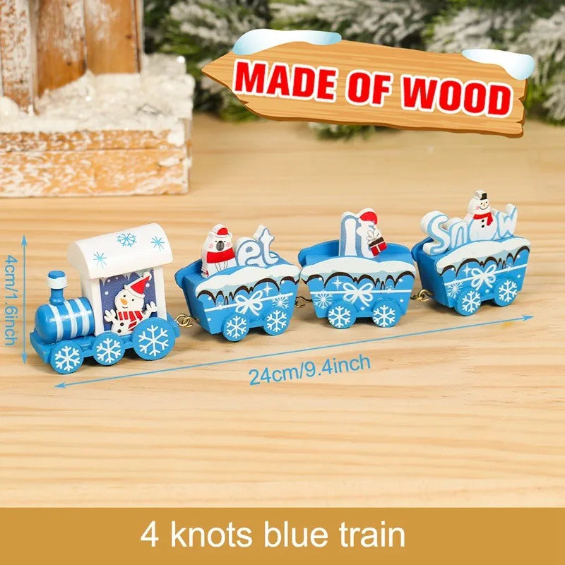 Christmas Train Decorations – Festive Wooden & Plastic Xmas Ornaments for Home & Tabletop