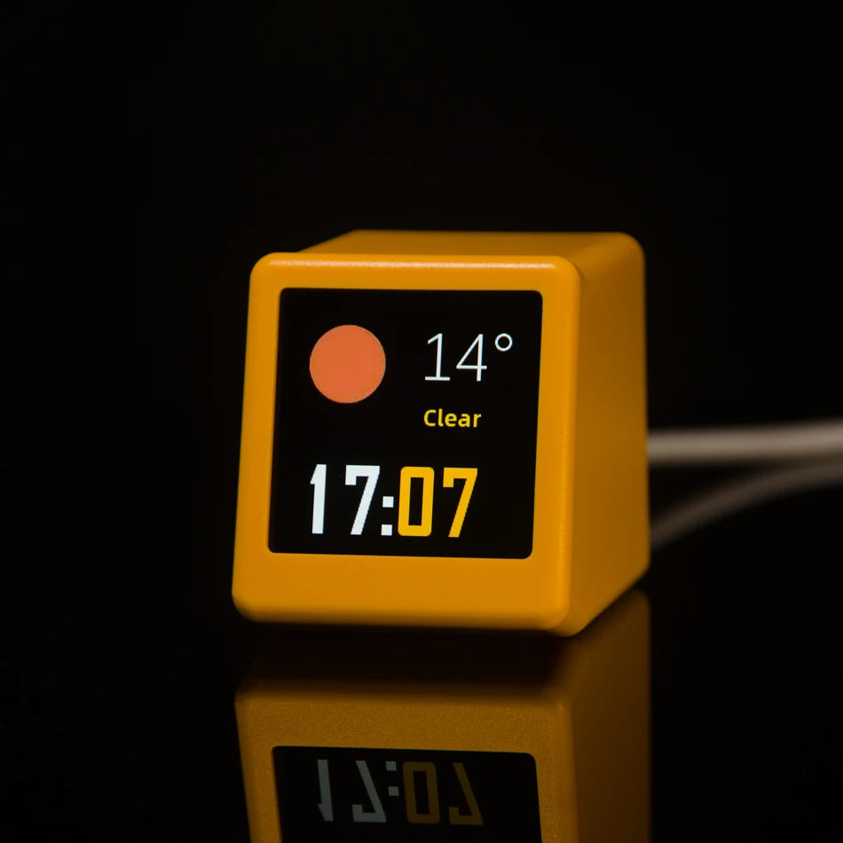 GeekMagic Ultra Smart WiFi Weather Forecast Station Bed Clock – Desktop Decoration with Photo Album & GIF Animation