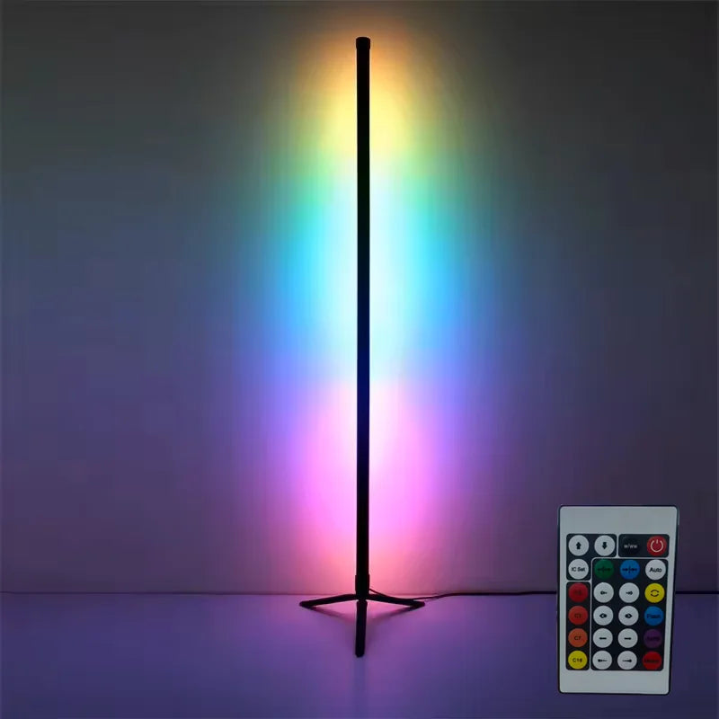 Smart RGB Corner Floor Lamp – App & Remote Control LED Mood Light for Gaming, Living Room & Bedroom