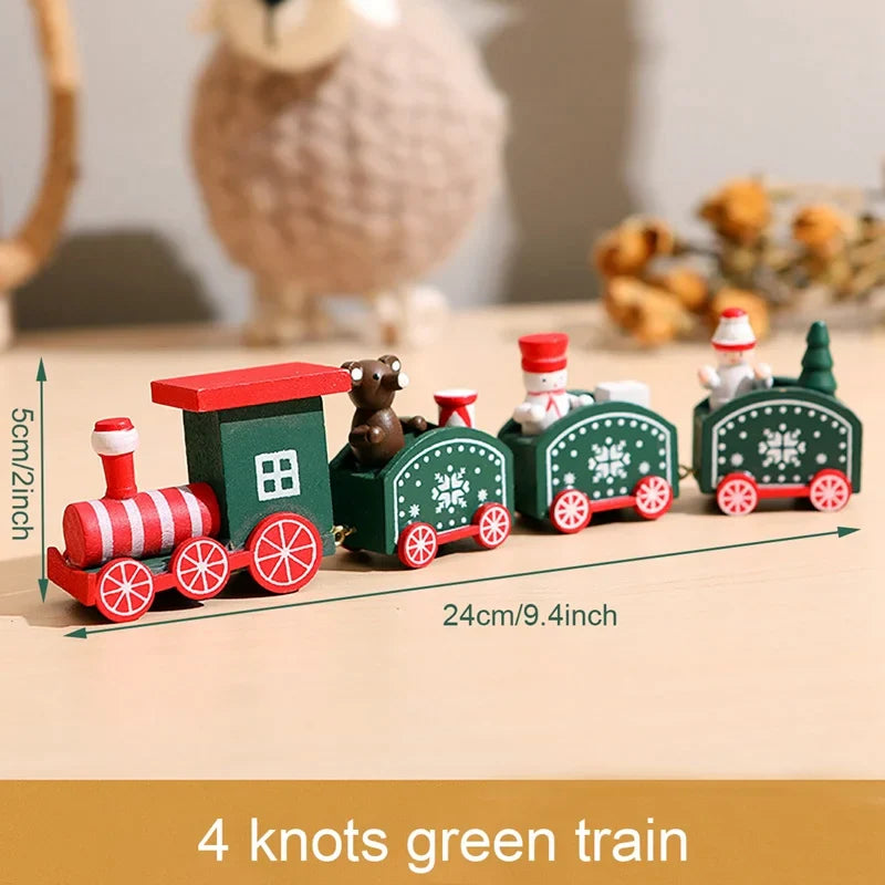 Christmas Train Decorations – Festive Wooden & Plastic Xmas Ornaments for Home & Tabletop