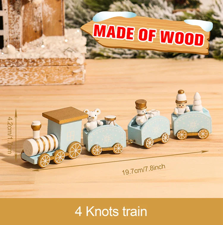 Christmas Train Decorations – Festive Wooden & Plastic Xmas Ornaments for Home & Tabletop