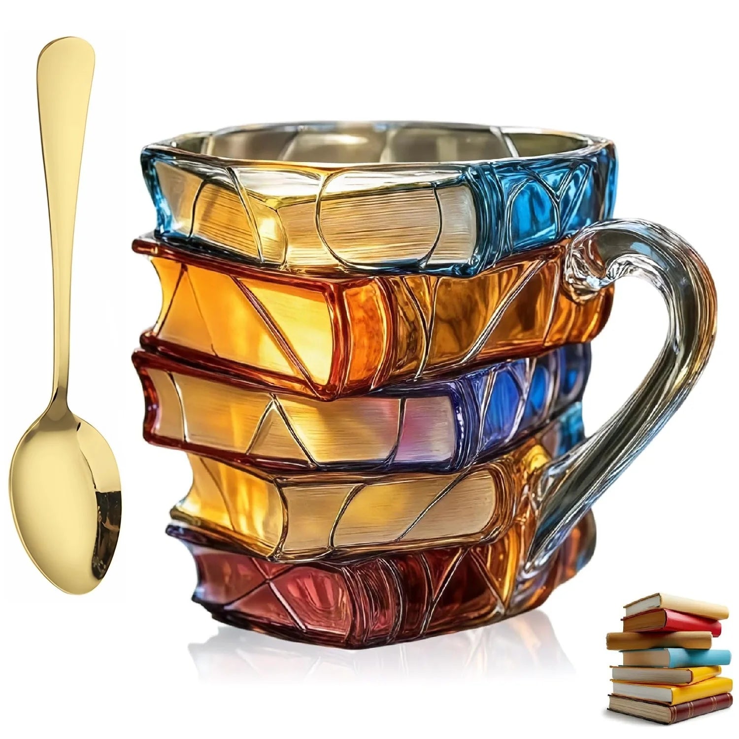 The Literary Stack 3D Mug | Ceramic Book Lover’s Cup