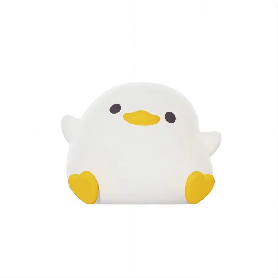 LED Night Light Cute Duck Cartoon Animal Silicone Lamp – Touch Sensor, USB Rechargeable, Perfect Birthday Gift for Kids