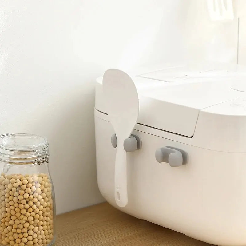 Silicone Wall-Mounted Rice Spoon Holder | Minimal Kitchen Organizer