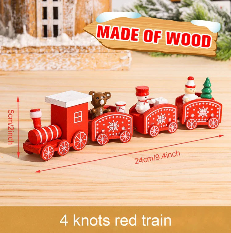 Christmas Train Decorations – Festive Wooden & Plastic Xmas Ornaments for Home & Tabletop