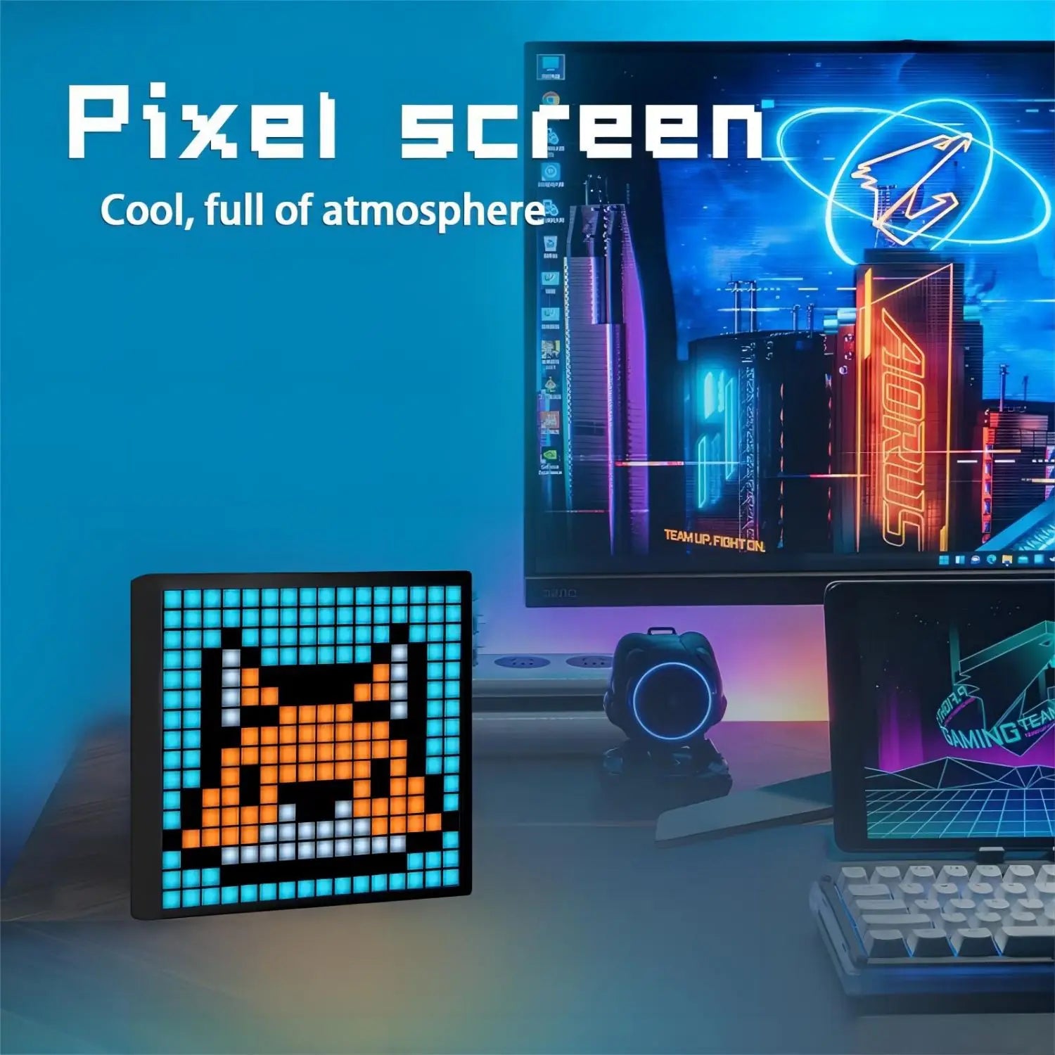 LED Pixel Matrix Bluetooth Smart Display (64×64 RGB) – App-Controlled Pixel Art Frame, Gaming & Anime Room Décor