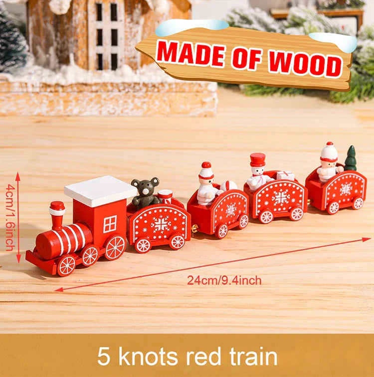 Christmas Train Decorations – Festive Wooden & Plastic Xmas Ornaments for Home & Tabletop