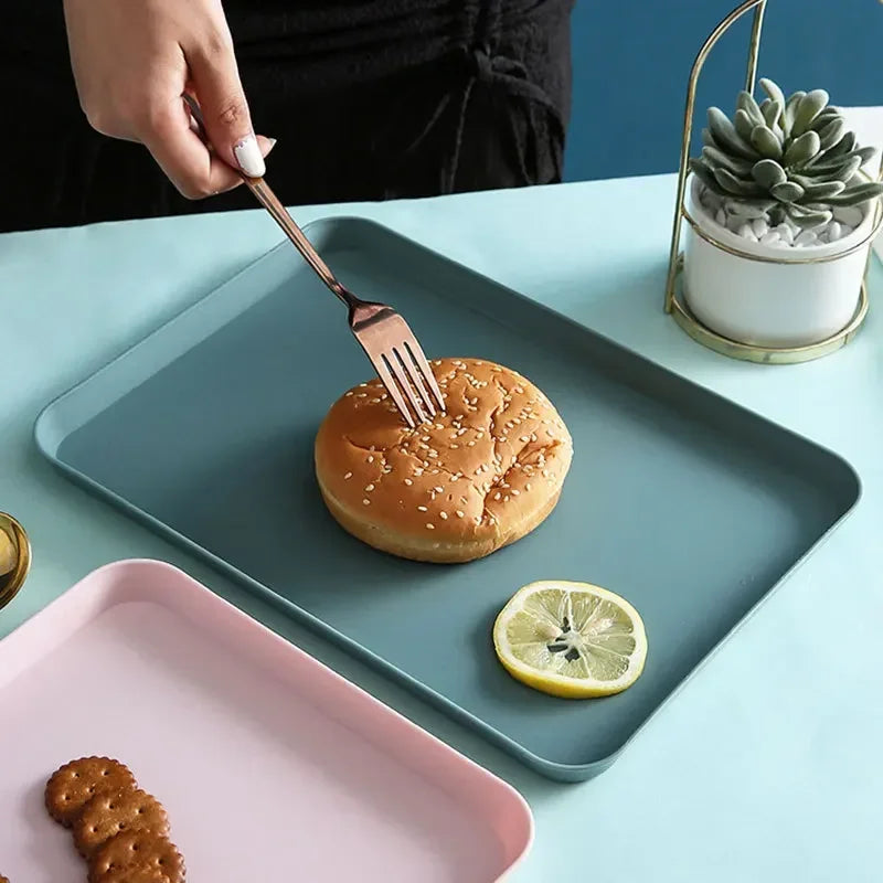 The Nordic Matte Serving Platter | Minimalist Storage & Serving Tray