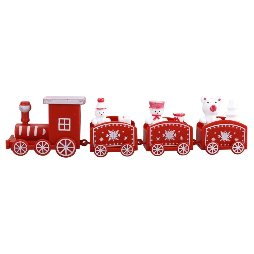 Christmas Train Decorations – Festive Wooden & Plastic Xmas Ornaments for Home & Tabletop