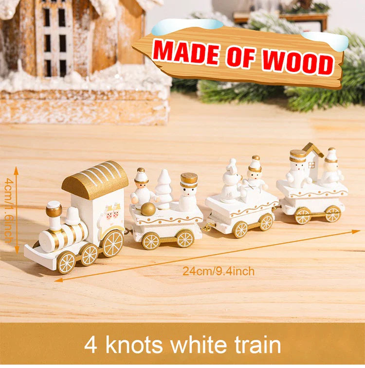 Christmas Train Decorations – Festive Wooden & Plastic Xmas Ornaments for Home & Tabletop