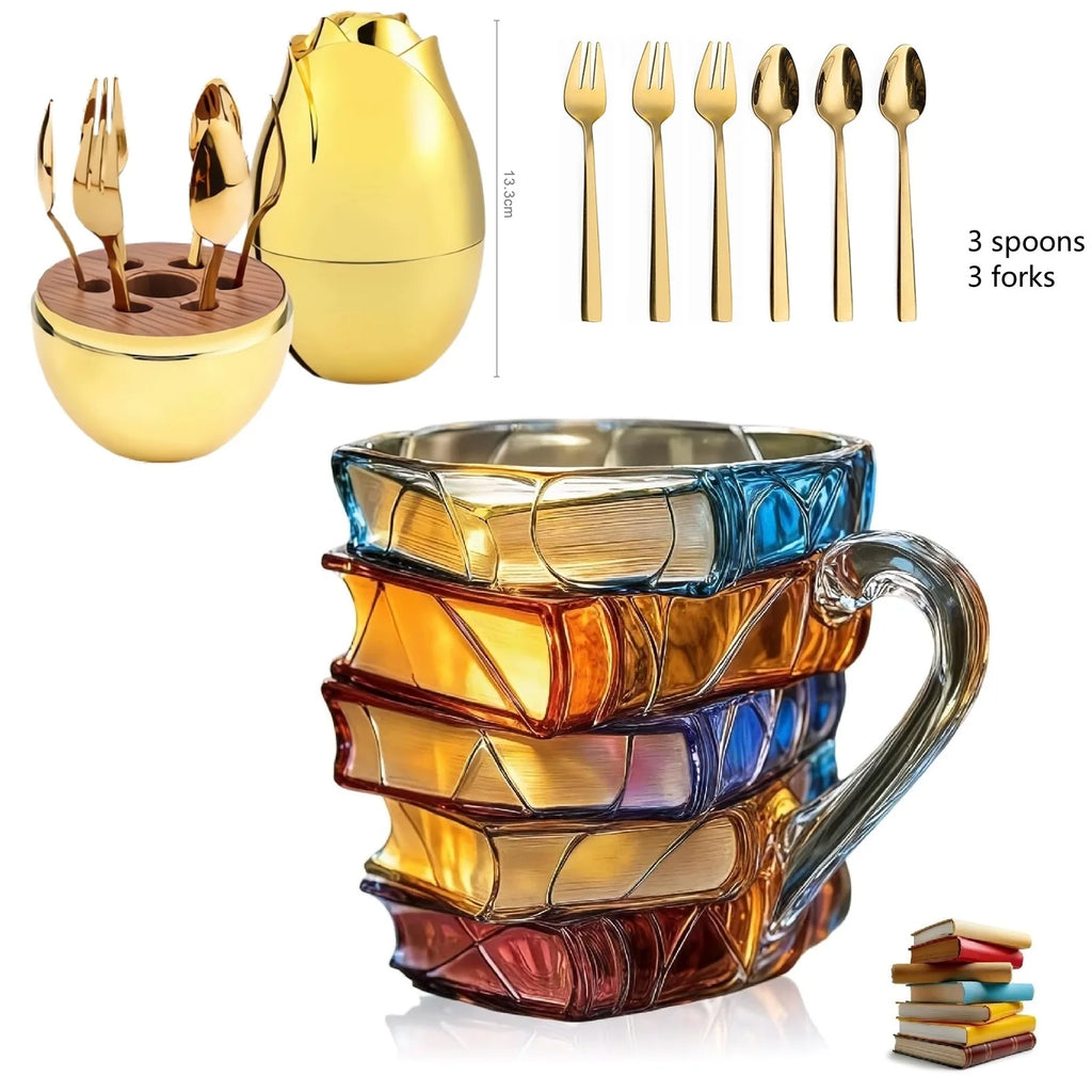 The Literary Stack 3D Mug | Ceramic Book Lover’s Cup