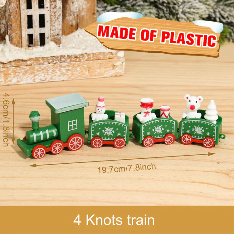 Christmas Train Decorations – Festive Wooden & Plastic Xmas Ornaments for Home & Tabletop