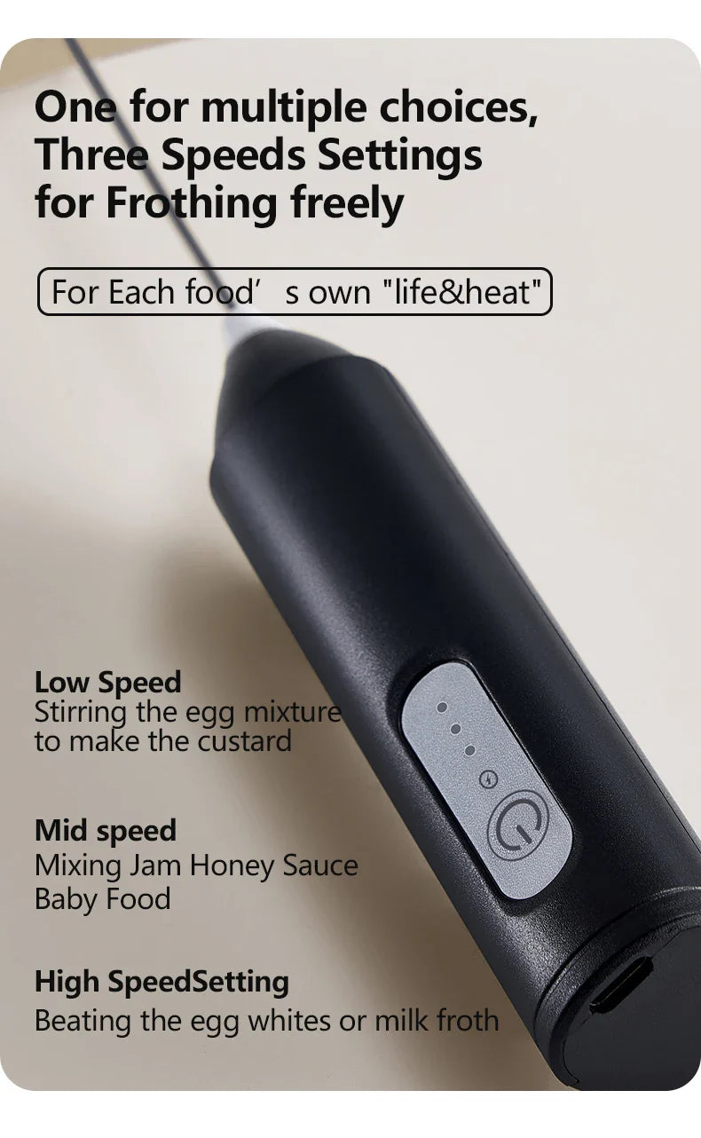 USB-C Rechargeable Milk Frother