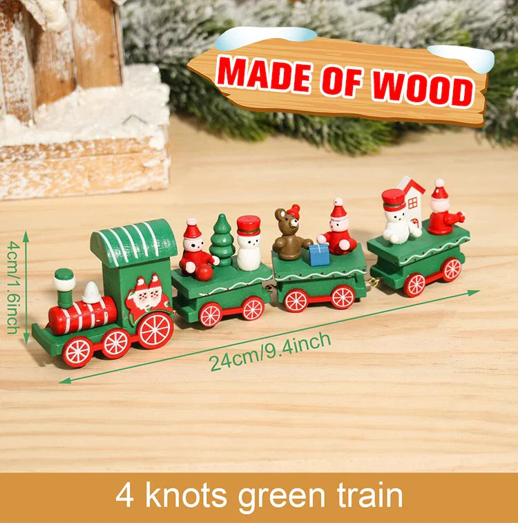 Christmas Train Decorations – Festive Wooden & Plastic Xmas Ornaments for Home & Tabletop