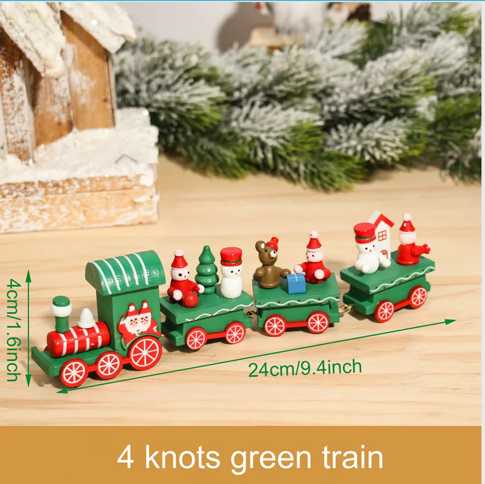 Christmas Train Decorations – Festive Wooden & Plastic Xmas Ornaments for Home & Tabletop