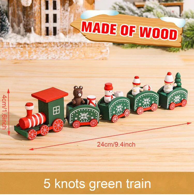 Christmas Train Decorations – Festive Wooden & Plastic Xmas Ornaments for Home & Tabletop