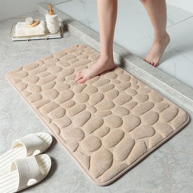 Pebble Texture Non-Slip Bath Mat | Soft Spa-Style Bathroom Rug
