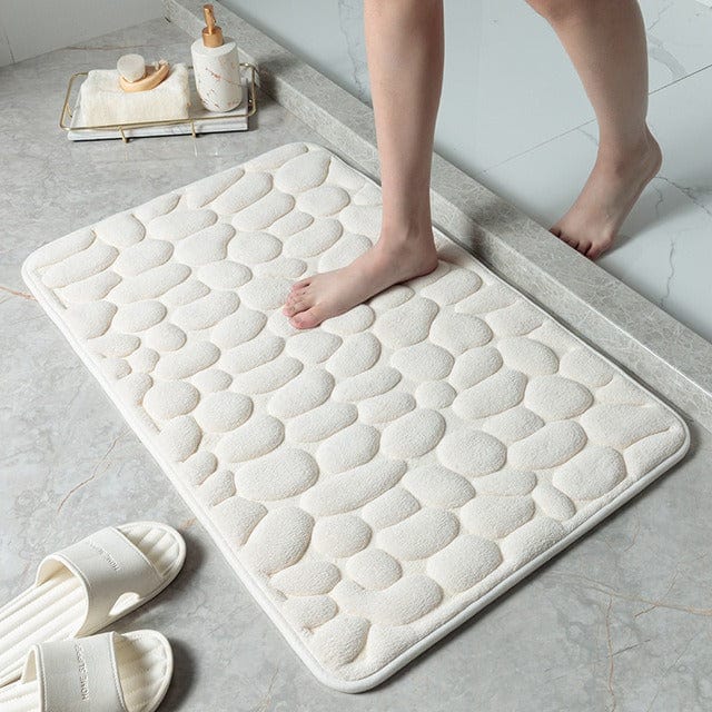 Pebble Texture Non-Slip Bath Mat | Soft Spa-Style Bathroom Rug