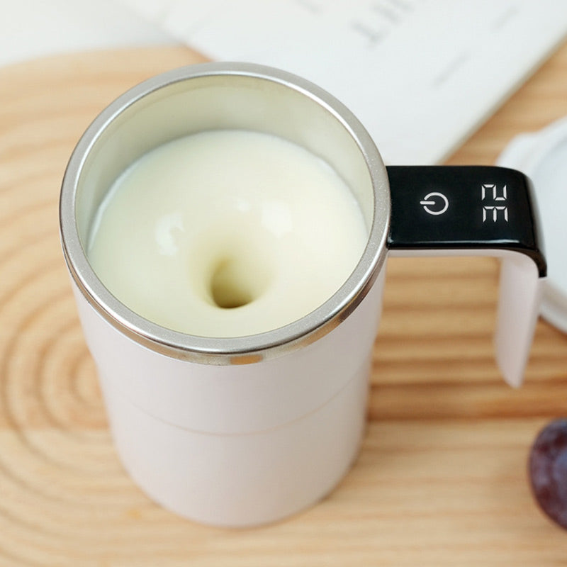 Smart Temp-Sense Self-Stirring Mug | USB-C Rechargeable with LCD Display