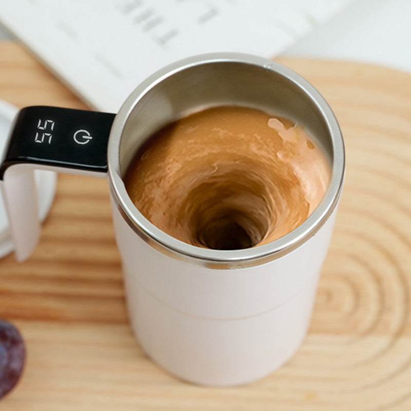 Smart Temp-Sense Self-Stirring Mug | USB-C Rechargeable with LCD Display