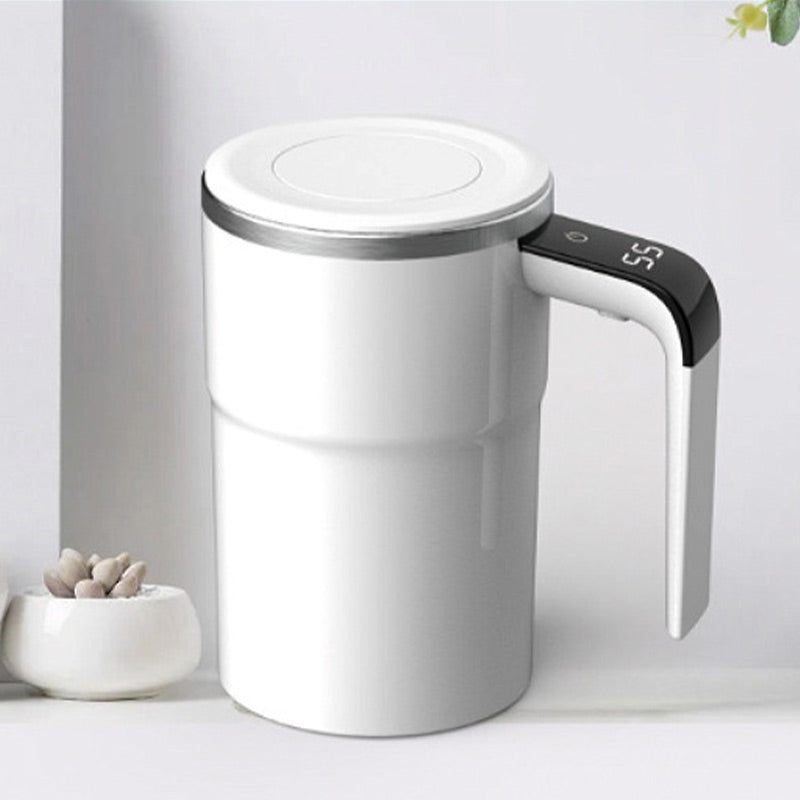 Smart Temp-Sense Self-Stirring Mug | USB-C Rechargeable with LCD Display